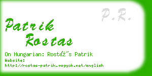 patrik rostas business card